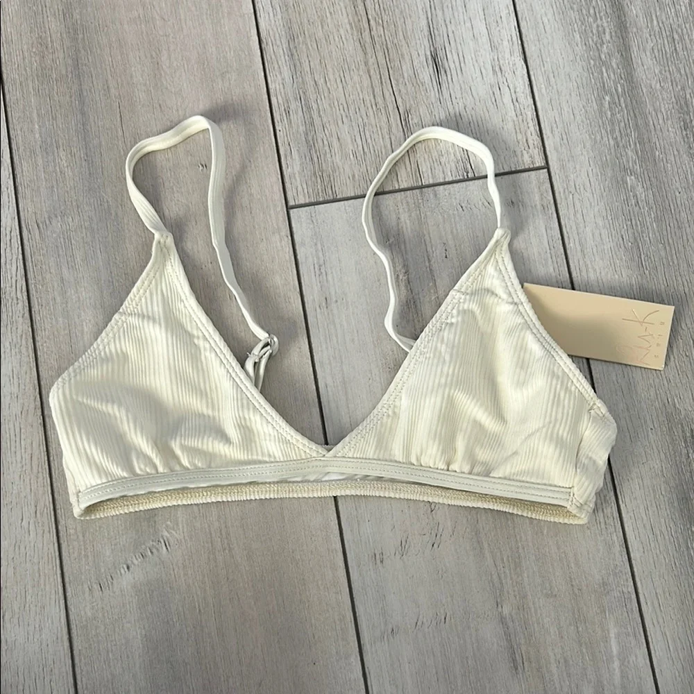 Ris-K Dippin' Daisy's Breeze cloud rib bikini top size XS swim swimsuit